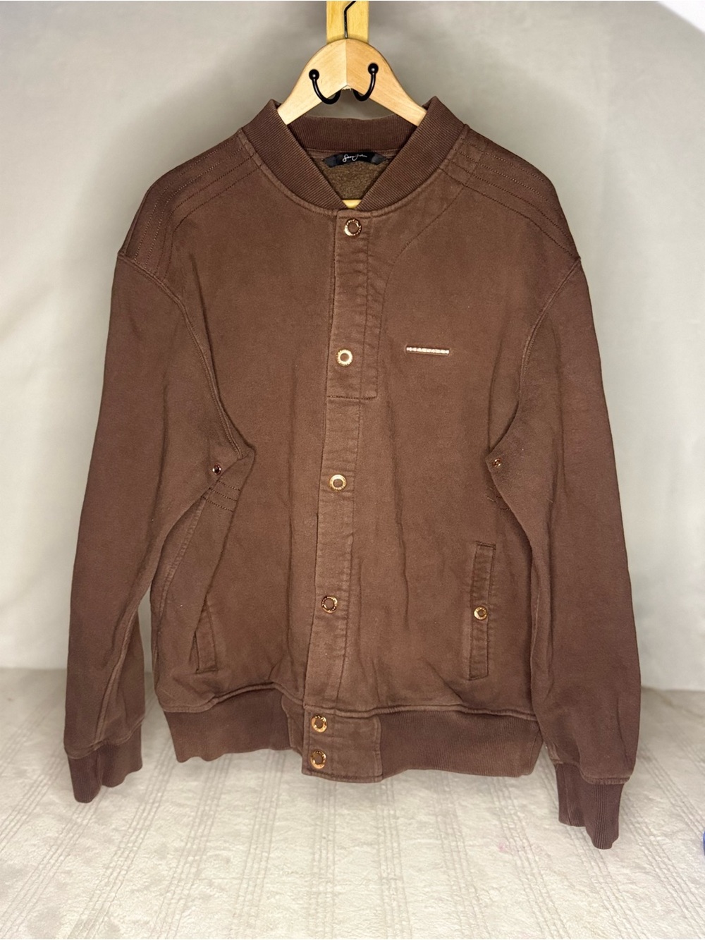 Sean John Brown Sherpa Lined Bomber Jacket XL